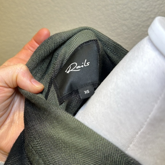 Rails Women’s Black and Green Long Sleeve Button Down Flannel Shirt Size XS - Picture 5 of 6